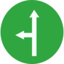 download Indian Road Sign Ahead Or Turn Left clipart image with 270 hue color