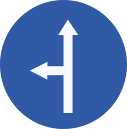 Indian Road Sign Ahead Or Turn Left