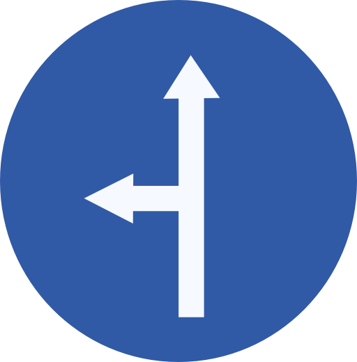 Indian Road Sign Ahead Or Turn Left