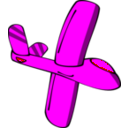 download Green Cartoon Glider clipart image with 180 hue color