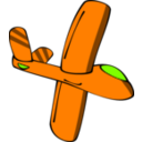 download Green Cartoon Glider clipart image with 270 hue color