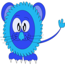 download Innocent Lion clipart image with 180 hue color