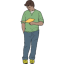 download Jamie Oshea Reading clipart image with 0 hue color