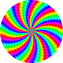 download Rainbow Swirl 120gon clipart image with 270 hue color