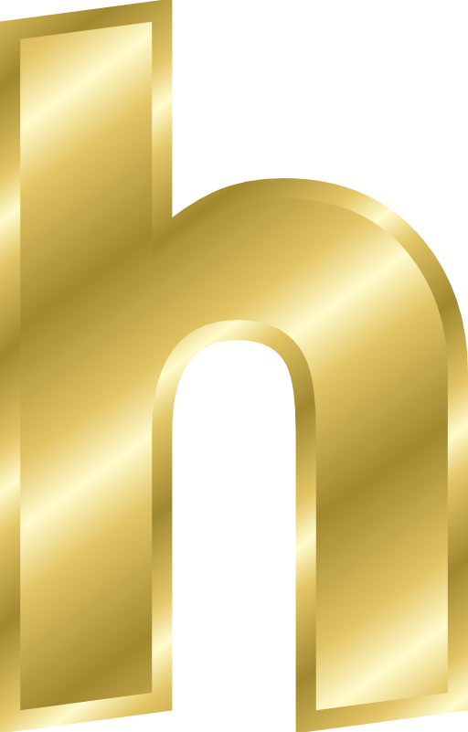 Effect Letters Alphabet Gold