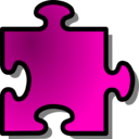 download Red Jigsaw Piece 09 clipart image with 315 hue color