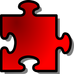 Red Jigsaw Piece 09