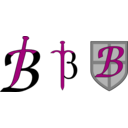 download B Logos clipart image with 315 hue color