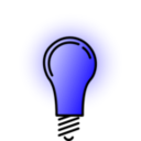 download Lightbulb Bright clipart image with 180 hue color