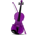 download Violin clipart image with 270 hue color