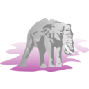 download Elephant clipart image with 180 hue color