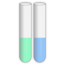 download Test Tubes Open clipart image with 270 hue color