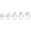 download Count On Fingers clipart image with 0 hue color