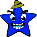 download Starry Night Star clipart image with 180 hue color