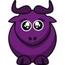 download Cartoon Gnu Eyes2 clipart image with 270 hue color