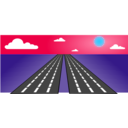 download Open Road clipart image with 135 hue color