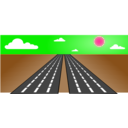 download Open Road clipart image with 270 hue color