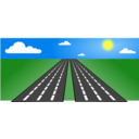 download Open Road clipart image with 0 hue color