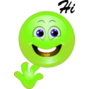 download Yellow Hi Happy Smiley Emoticon clipart image with 45 hue color