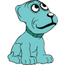 download Cartoon Dog clipart image with 135 hue color
