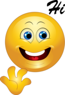 Yellow Hi Happy Smiley Emoticon