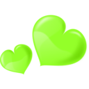 download Heart Glossy Two clipart image with 90 hue color