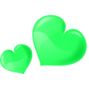 download Heart Glossy Two clipart image with 135 hue color