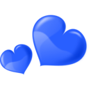 download Heart Glossy Two clipart image with 225 hue color