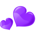 download Heart Glossy Two clipart image with 270 hue color