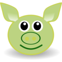 download Funny Piggy Face clipart image with 90 hue color