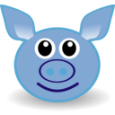download Funny Piggy Face clipart image with 225 hue color