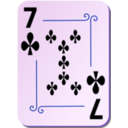 download Ornamental Deck 7 Of Clubs clipart image with 225 hue color