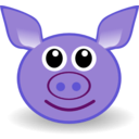 download Funny Piggy Face clipart image with 270 hue color