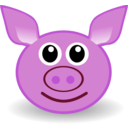 download Funny Piggy Face clipart image with 315 hue color