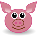 download Funny Piggy Face clipart image with 0 hue color