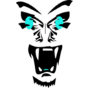 download Scary Face clipart image with 180 hue color