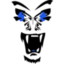 download Scary Face clipart image with 225 hue color