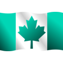 download Canadian Flag clipart image with 180 hue color