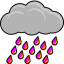download Raincloud clipart image with 180 hue color
