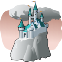 download Castle clipart image with 180 hue color