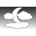 download Clouds And The Moon 2 clipart image with 45 hue color