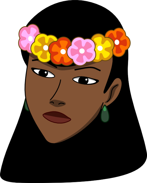 Woman Wearing Hawaiian Lei