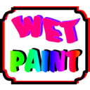 download Wet Paint clipart image with 90 hue color
