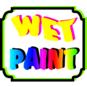 download Wet Paint clipart image with 180 hue color