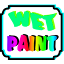 download Wet Paint clipart image with 270 hue color