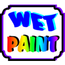 download Wet Paint clipart image with 0 hue color