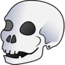 download Skull clipart image with 180 hue color