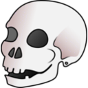 download Skull clipart image with 315 hue color