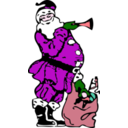 download Santa And His Toy Bag clipart image with 315 hue color