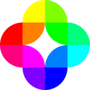 download Circle Fourths 12 Color clipart image with 90 hue color